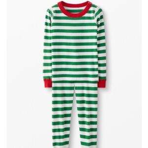 NEW! Hanna Andersson Christmas Stripe Long John Pajamas 75 cm, Size 12-18 months